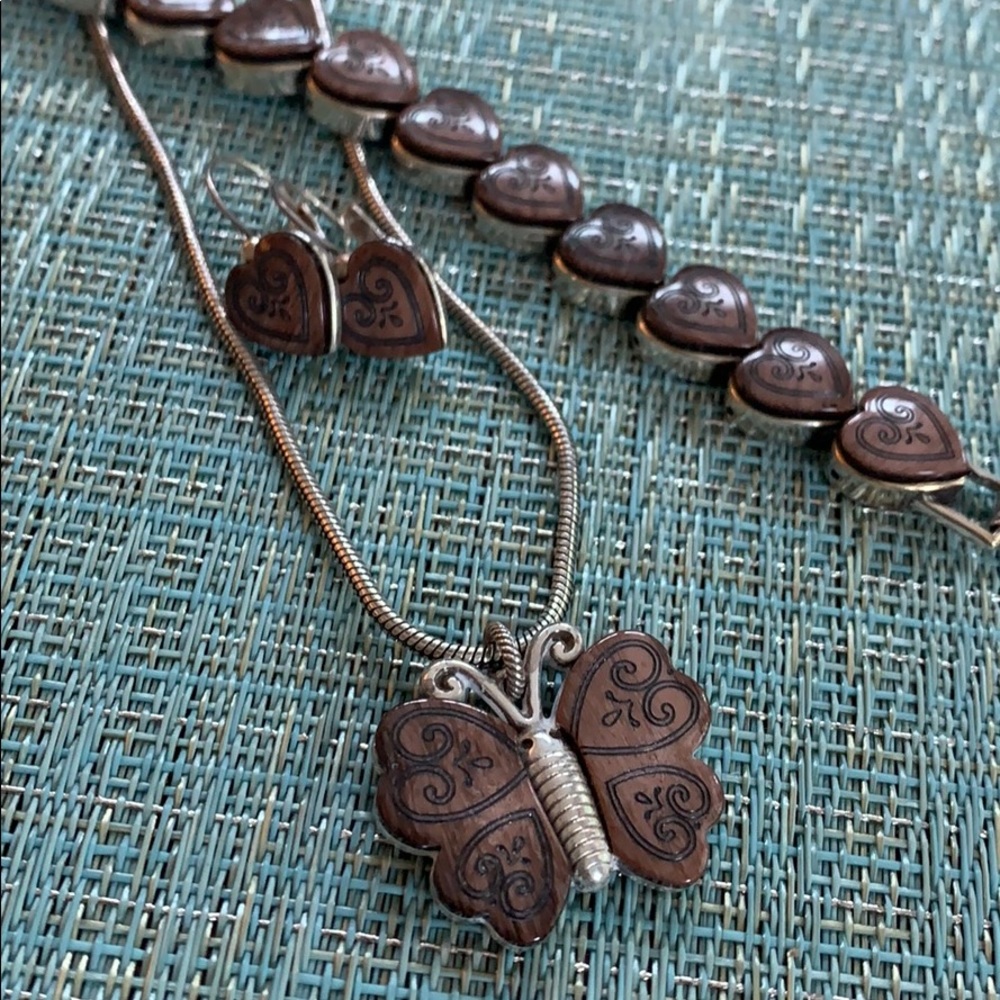 Brighton butterfly necklace bracelet earrings set